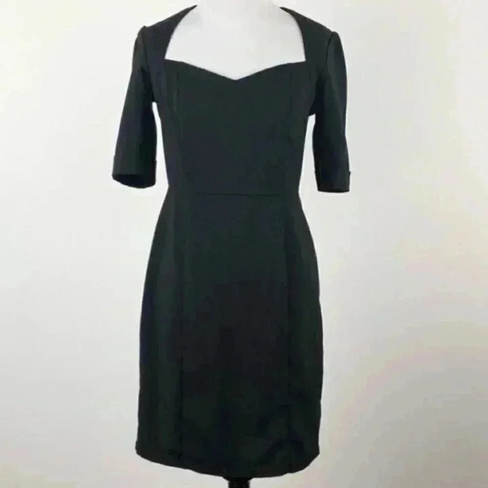 Forever 21 Little Black Dress S 3/4 Sleeve Pencil
